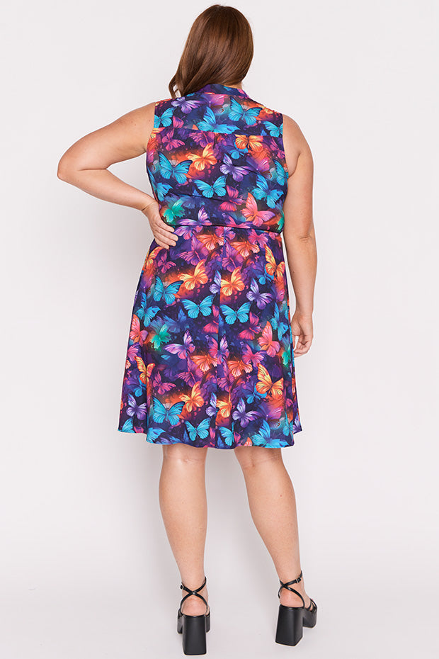 Oscar Butterfly Rainbow Dress – Butterfly Rainbow knee length dress