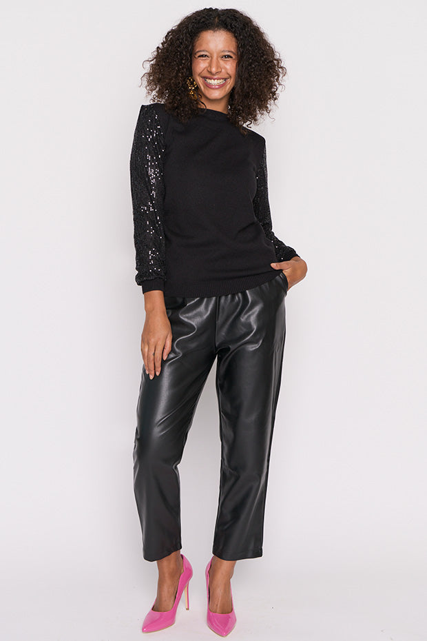 Larrah Black Jumper – Black knit jumper