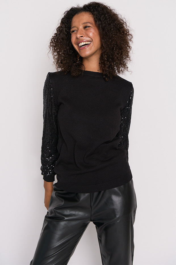 Larrah Black Jumper – Black knit jumper