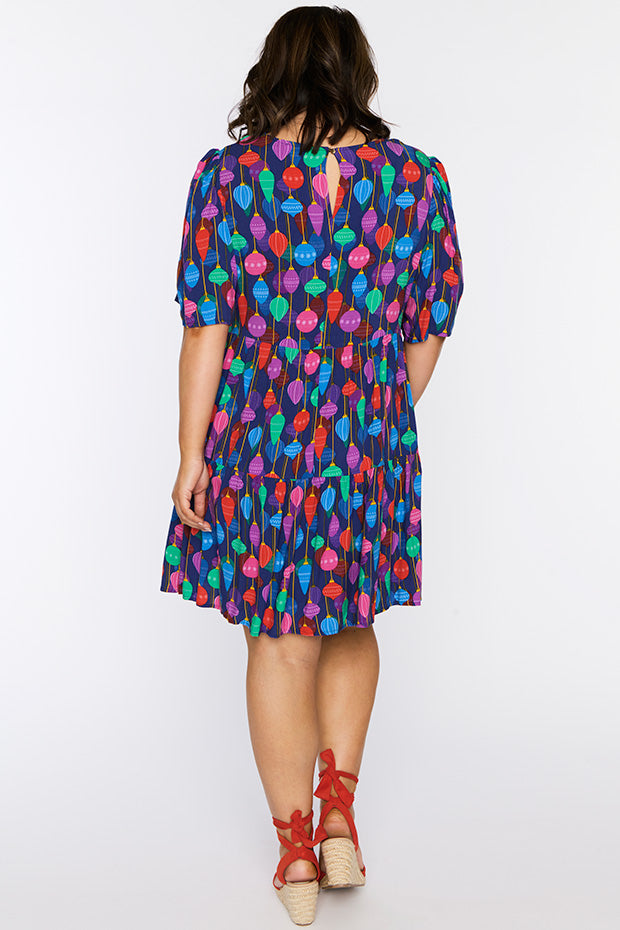 Izzie Christmas Ornaments Dress – Christmas Ornaments mini dress