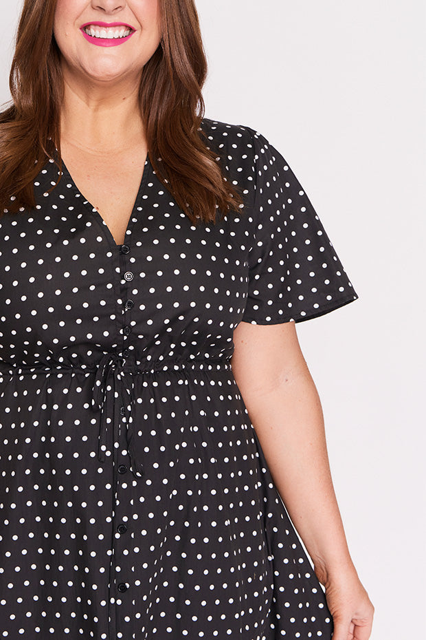 Marley Cotton Black Spot Dress – Black Spot midi dress
