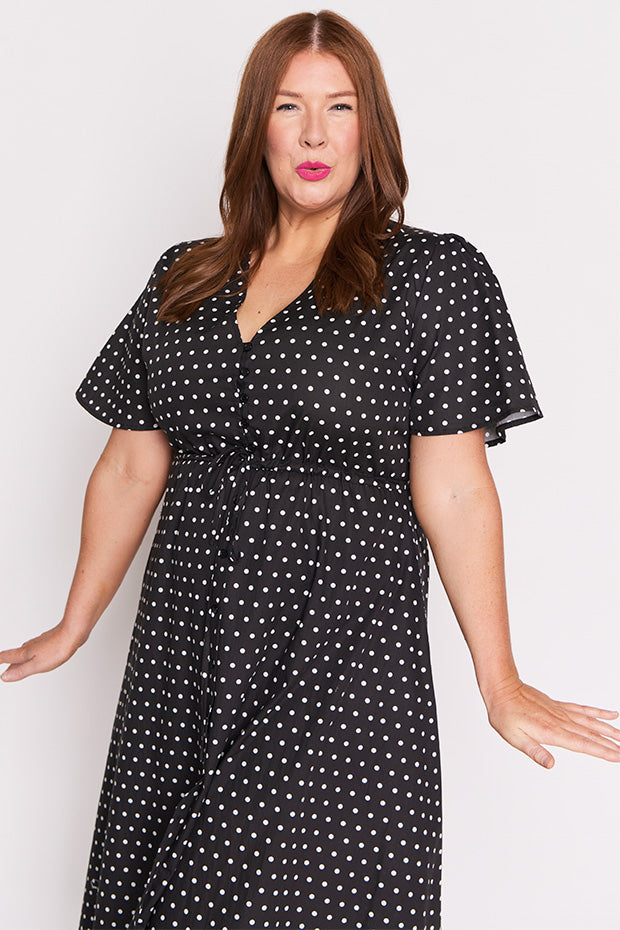 Marley Cotton Black Spot Dress – Black Spot midi dress