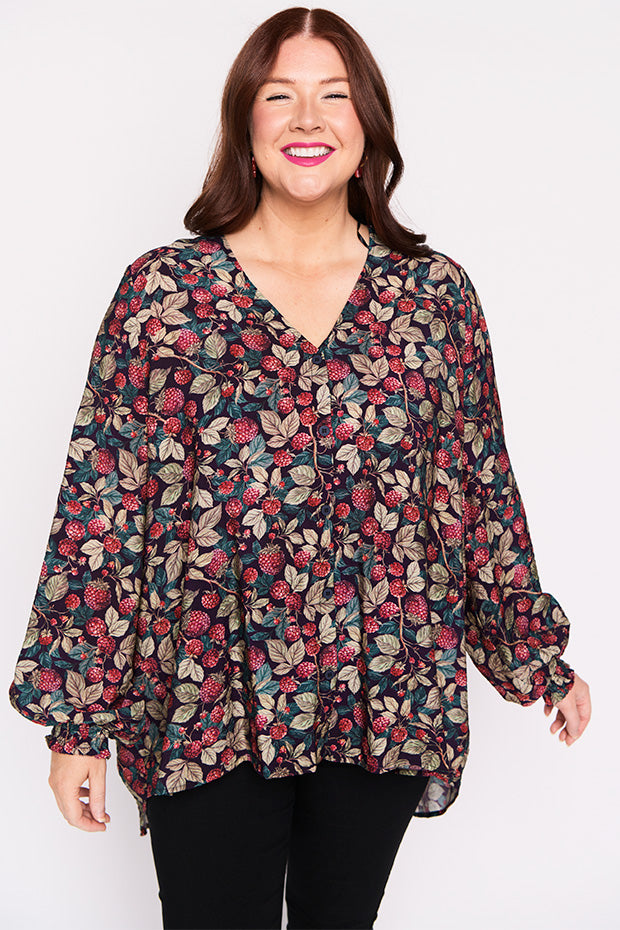 Jillian Raspberry Forest Shirt – Raspberry Forest top