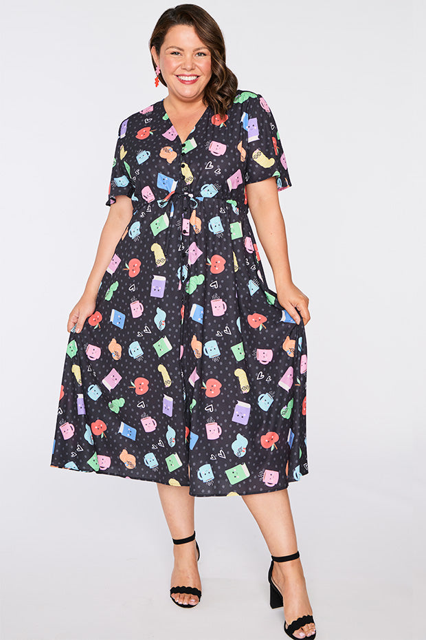 Marley Bookworm Black Dress – Bookworm Black midi dress