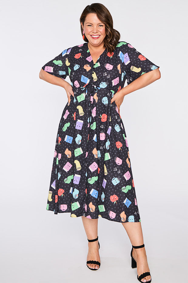 Marley Bookworm Black Dress – Bookworm Black midi dress