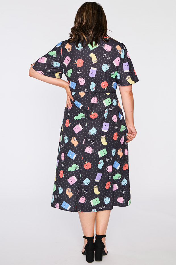 Marley Bookworm Black Dress – Bookworm Black midi dress