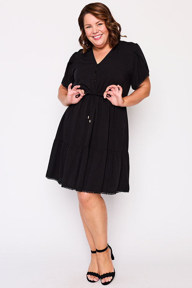 Gloria Black Dress – Black knee length dress