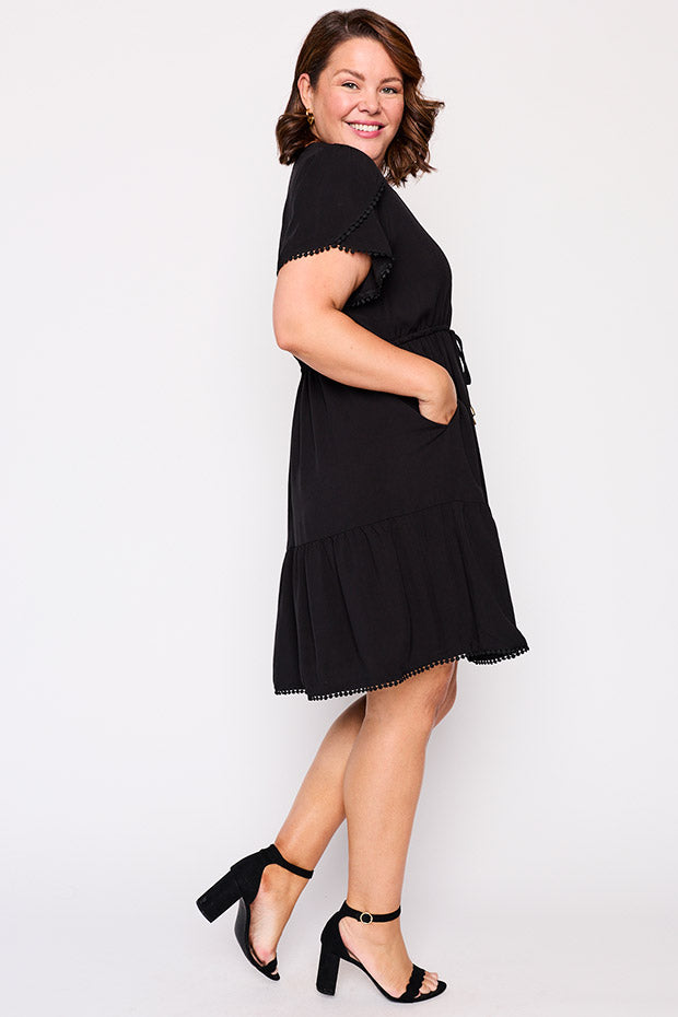 Gloria Black Dress – Black knee length dress
