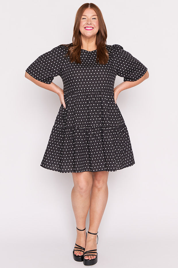 Isadora Black Spot Dress – Black Spot mini dress