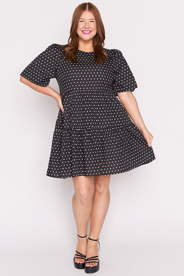 Isadora Black Spot Dress – Black Spot mini dress