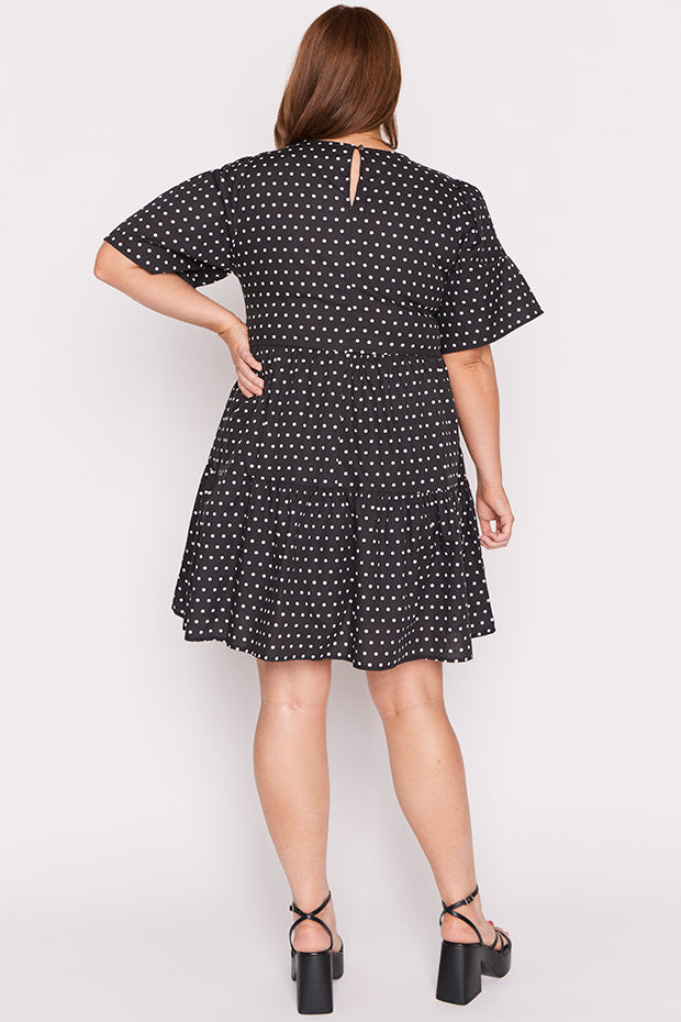 Isadora Black Spot Dress – Black Spot mini dress