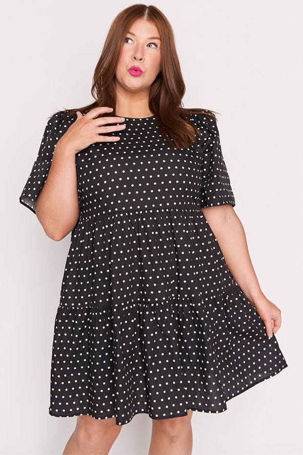 Isadora Black Spot Dress – Black Spot mini dress