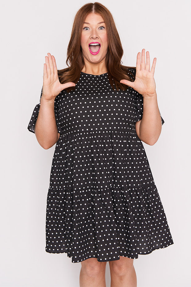 Isadora Black Spot Dress – Black Spot mini dress