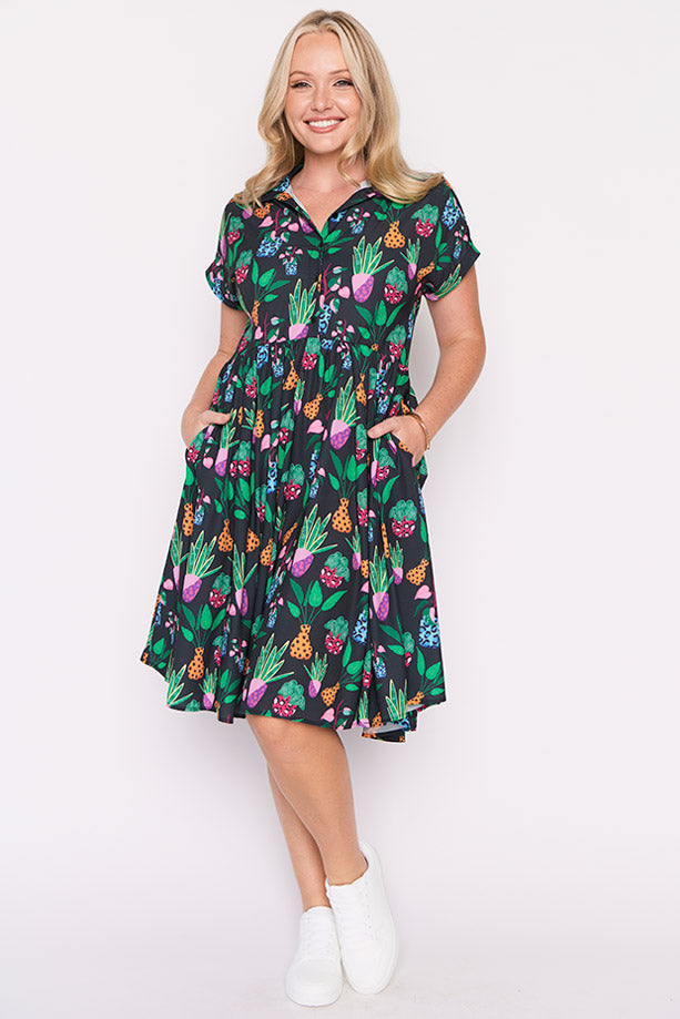 Frankie Inky Plants Dress – Inky Plants shirt dress