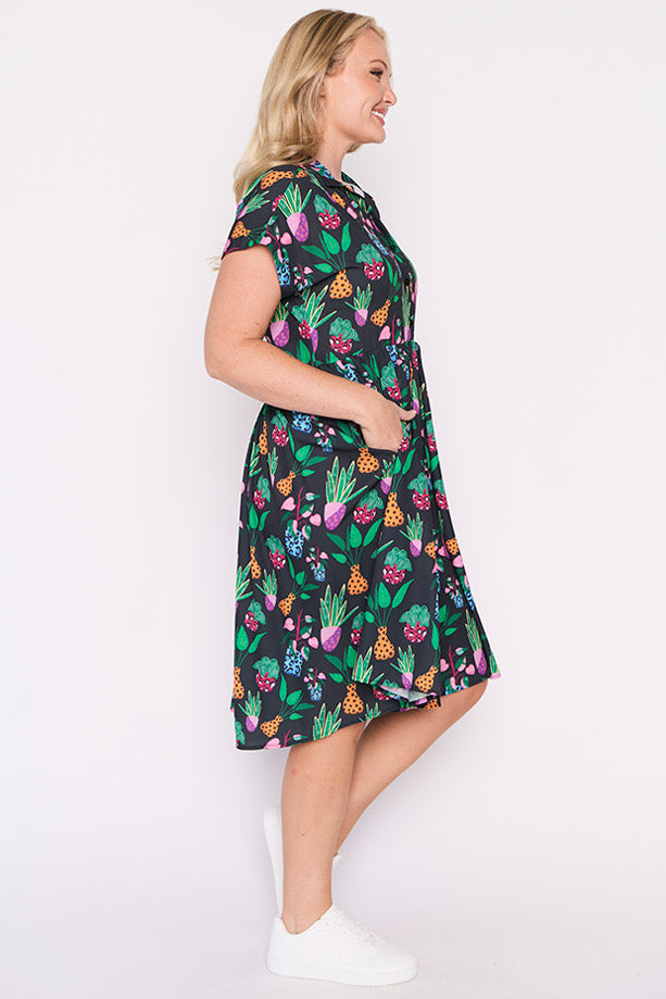 Frankie Inky Plants Dress – Inky Plants shirt dress