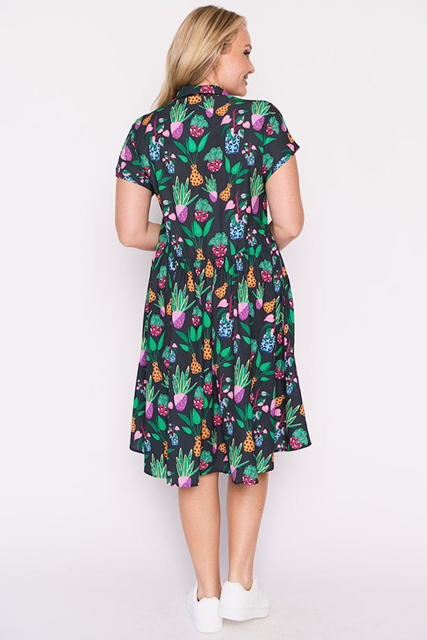 Frankie Inky Plants Dress – Inky Plants shirt dress