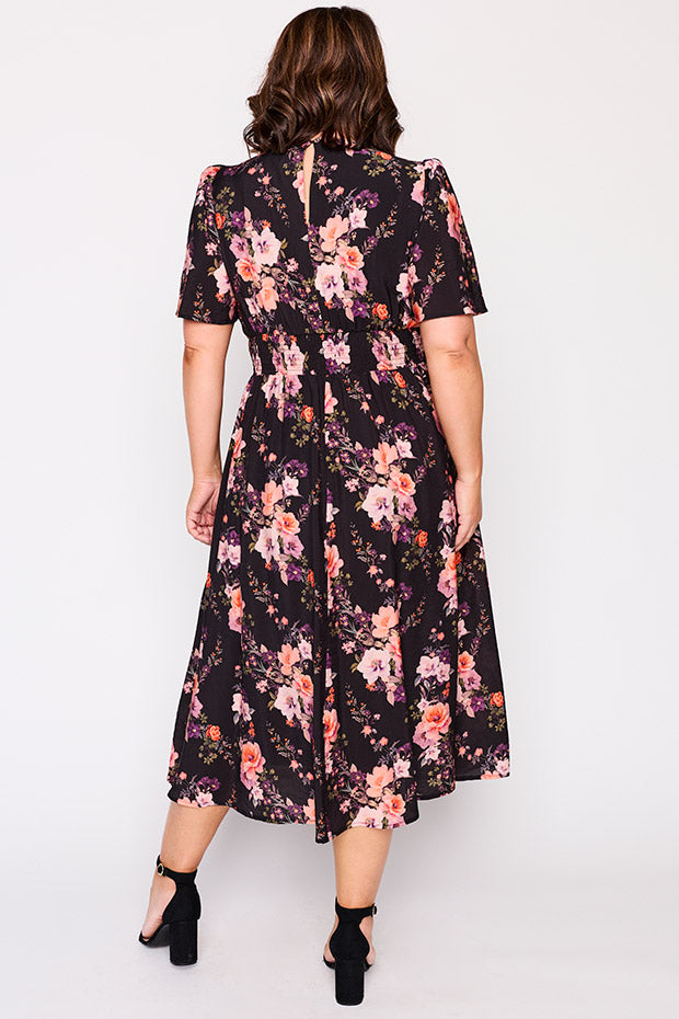 Evie Peach Dream Dress – Peach Dream midi dress