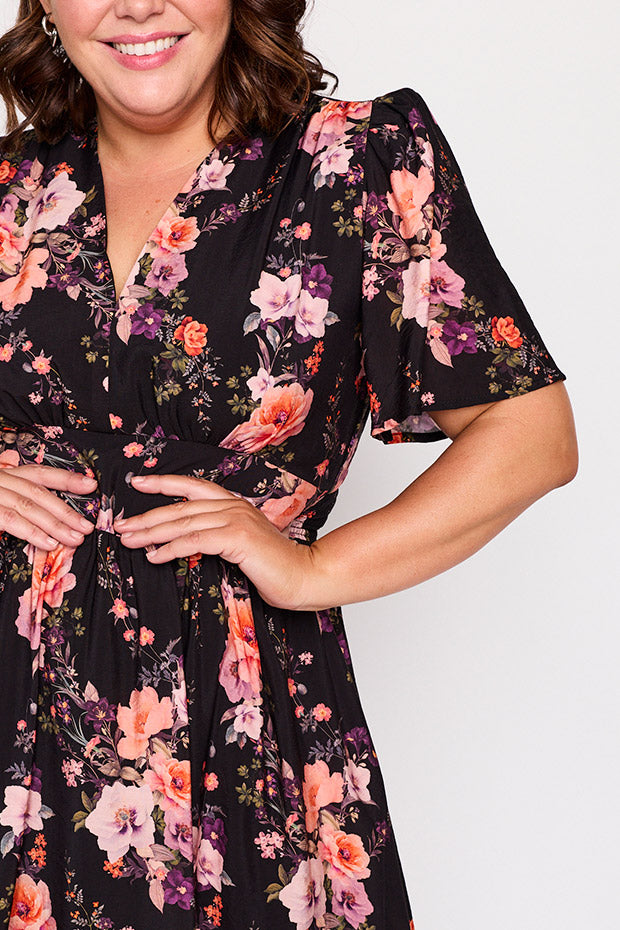 Evie Peach Dream Dress – Peach Dream midi dress