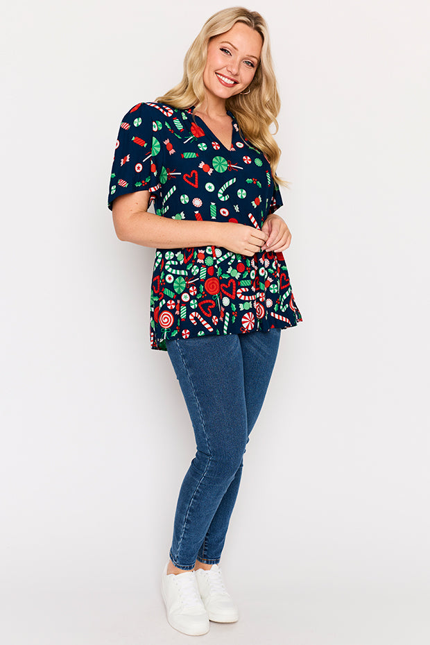 Lisa Candy Crush Christmas Top – Candy Crush Christmas blouse