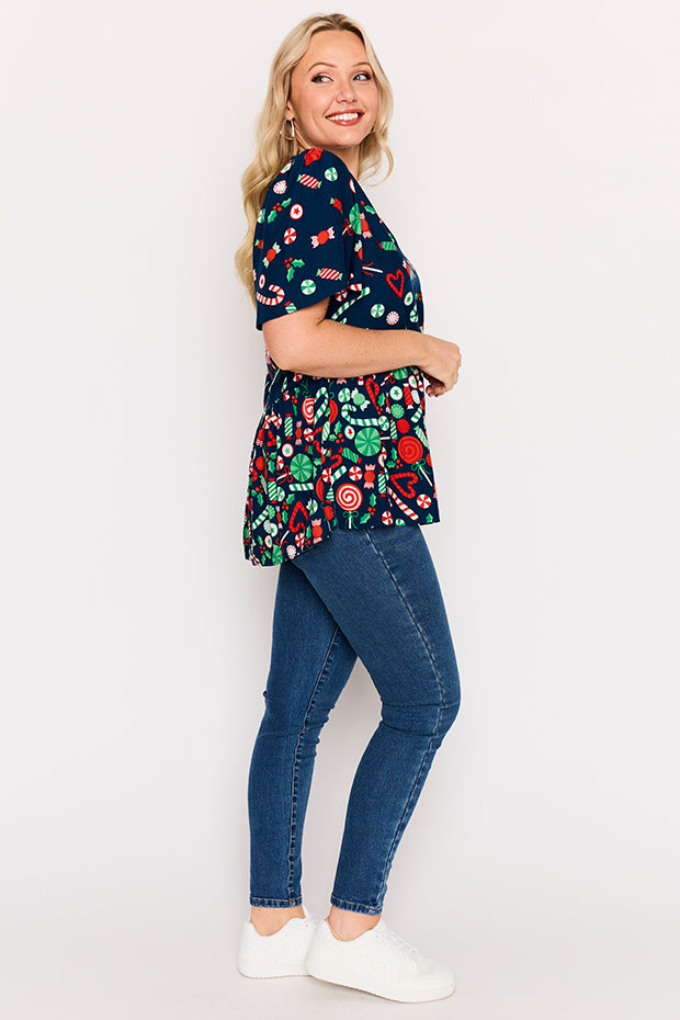 Lisa Candy Crush Christmas Top – Candy Crush Christmas blouse