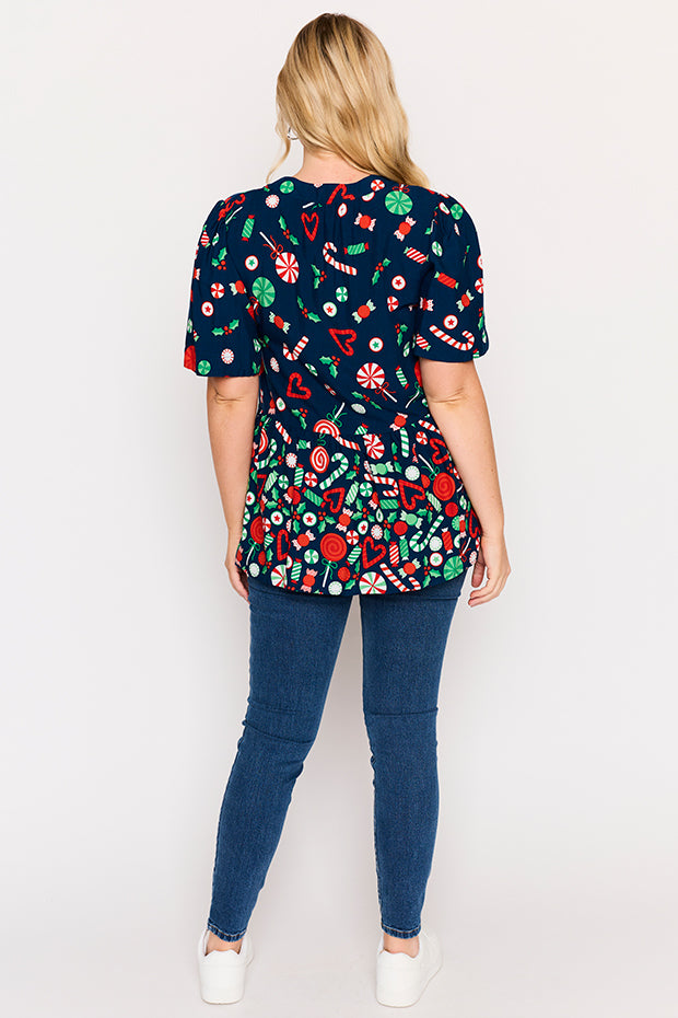 Lisa Candy Crush Christmas Top – Candy Crush Christmas blouse