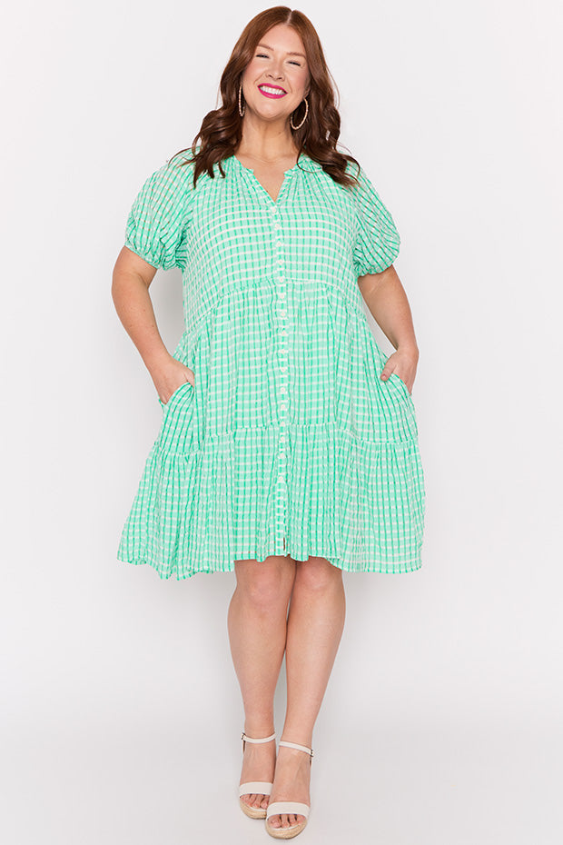 Kya Green Dress – Green midi dress