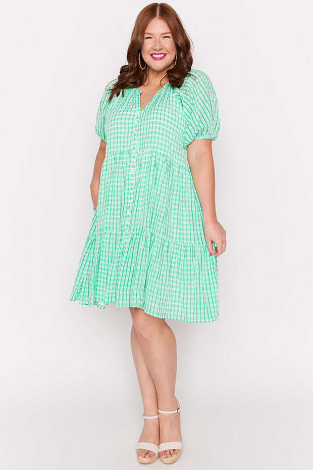 Kya Green Dress – Green midi dress