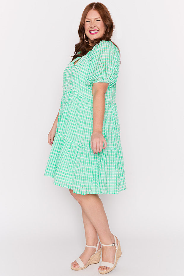 Kya Green Dress – Green midi dress
