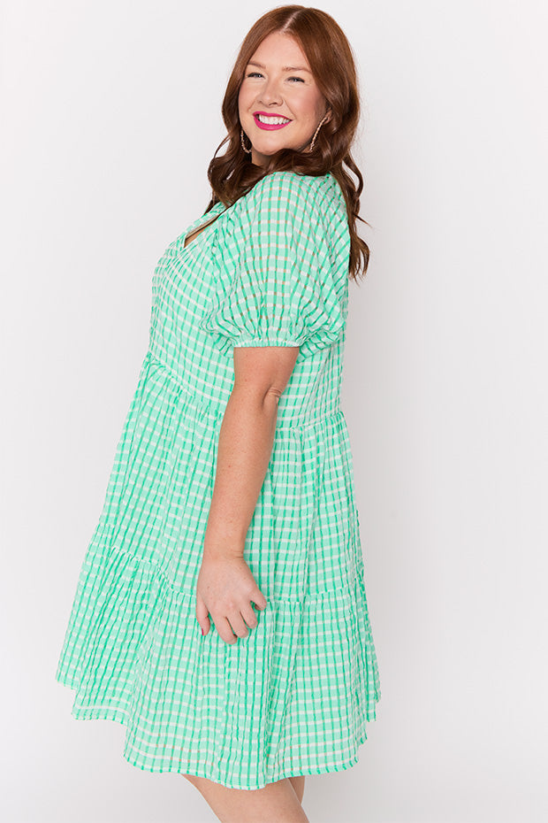 Kya Green Dress – Green midi dress