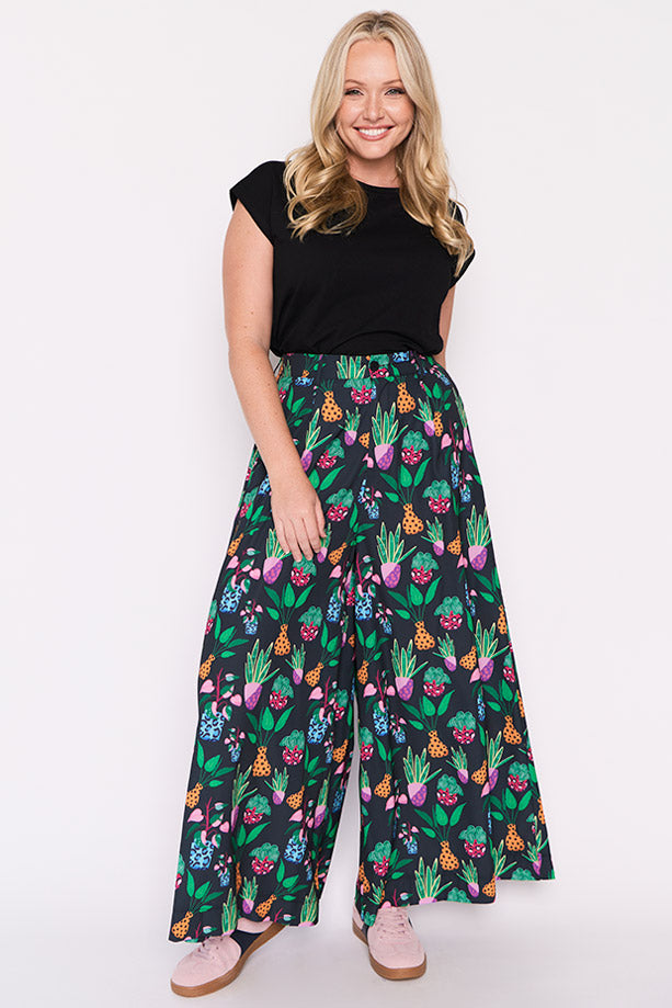 Zoey Inky Plants Pant – Inky Plants wide leg pants