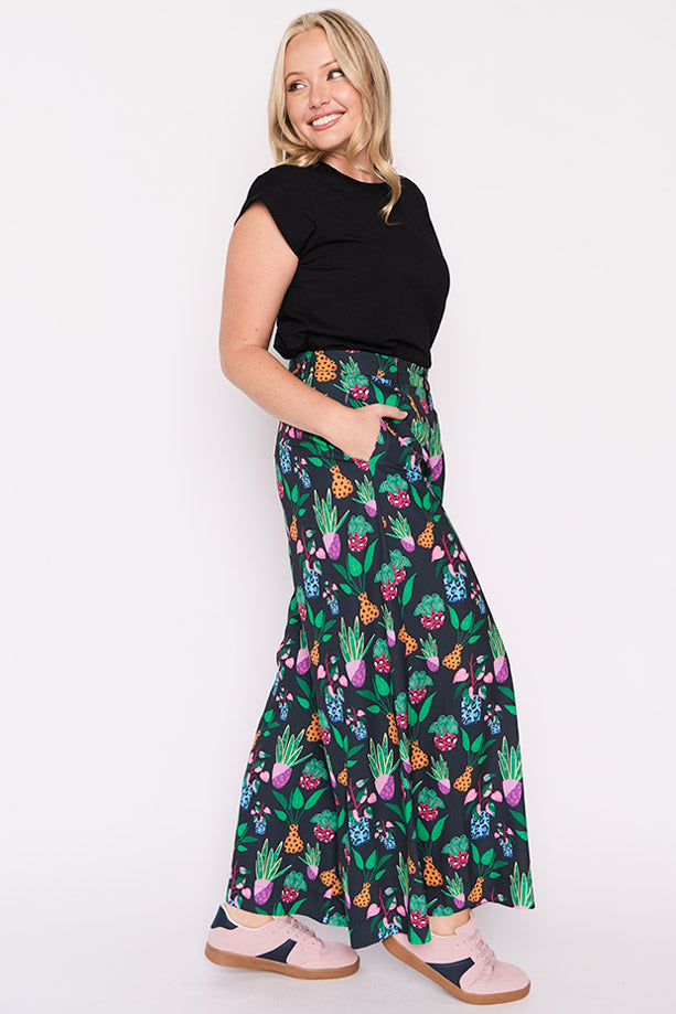 Zoey Inky Plants Pant – Inky Plants wide leg pants