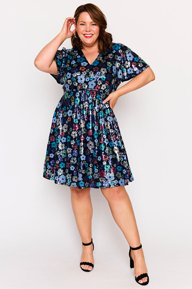 Angelica Ocean Flower Sequin Dress – Ocean Flower Sequin sequin dress