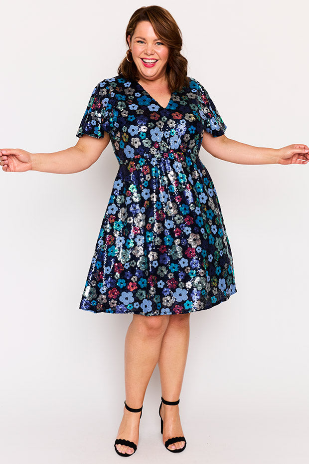 Angelica Ocean Flower Sequin Dress – Ocean Flower Sequin sequin dress
