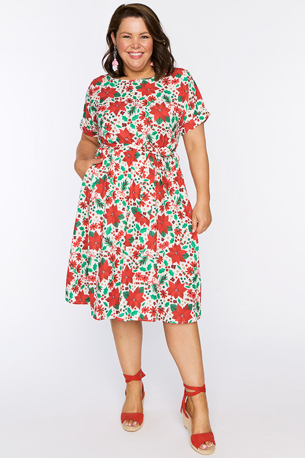 Valencia Flowers Of Christmas Dress – Flowers Of Christmas midi dress