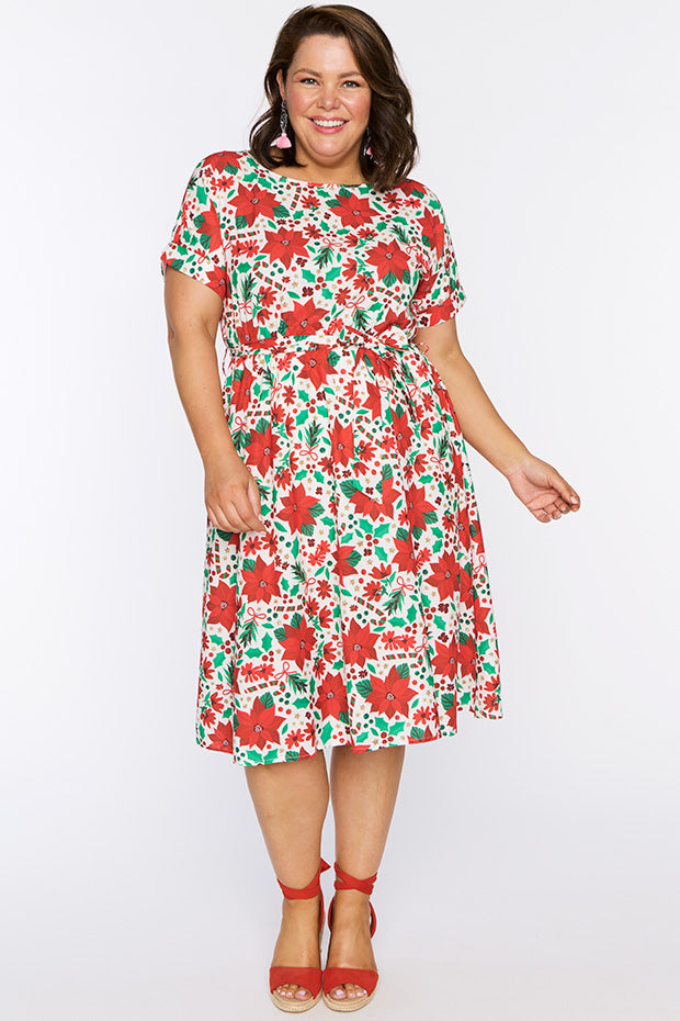 Valencia Flowers Of Christmas Dress – Flowers Of Christmas midi dress