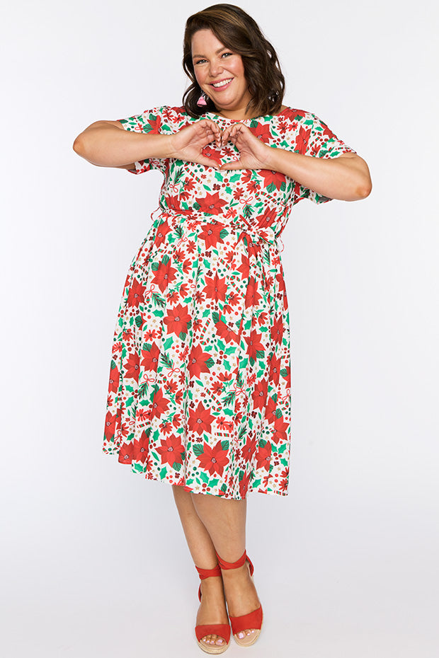 Valencia Flowers Of Christmas Dress – Flowers Of Christmas midi dress