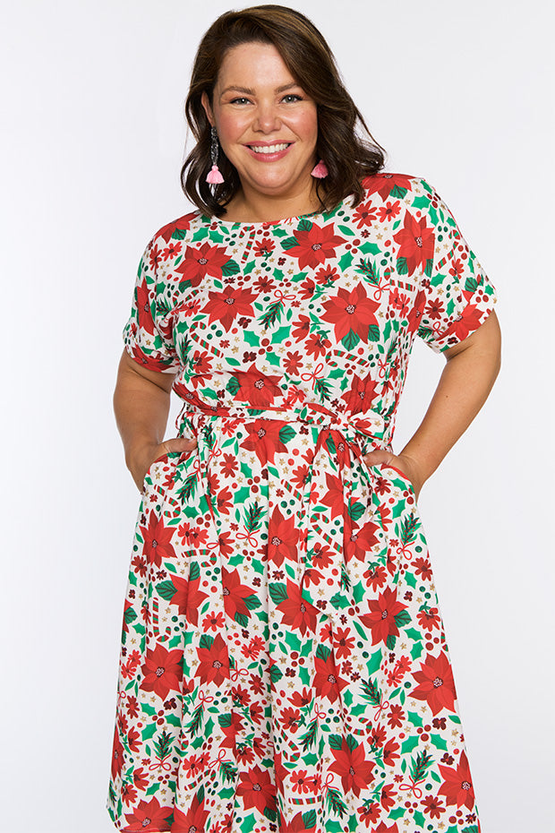 Valencia Flowers Of Christmas Dress – Flowers Of Christmas midi dress