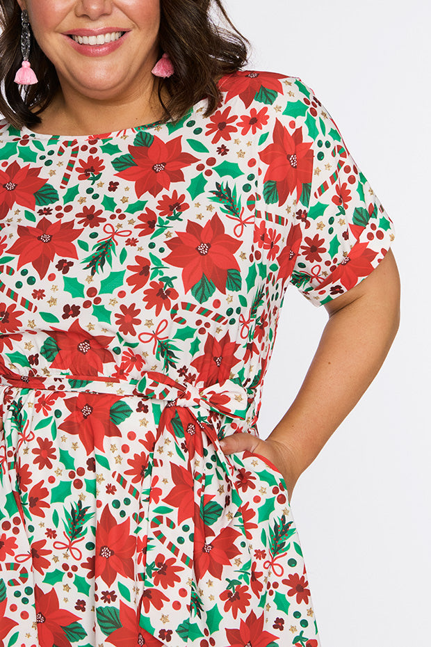 Valencia Flowers Of Christmas Dress – Flowers Of Christmas midi dress