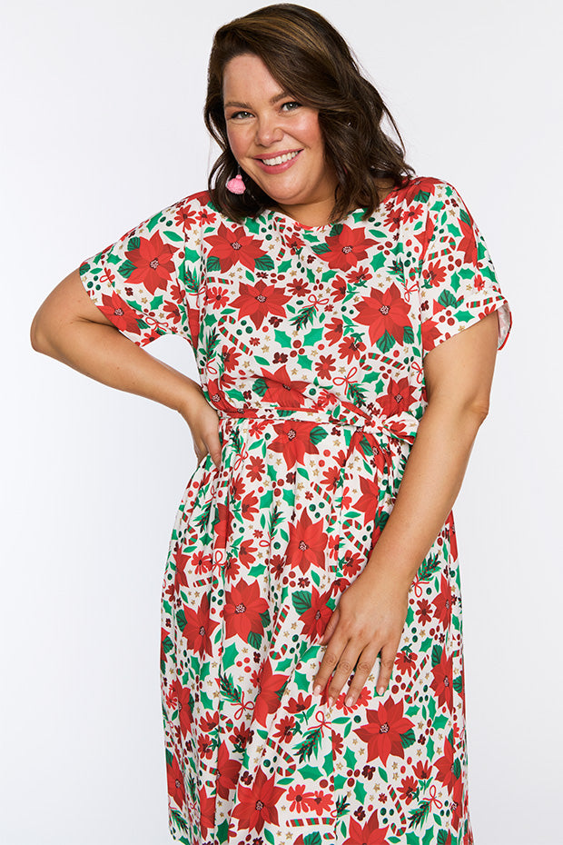 Valencia Flowers Of Christmas Dress – Flowers Of Christmas midi dress