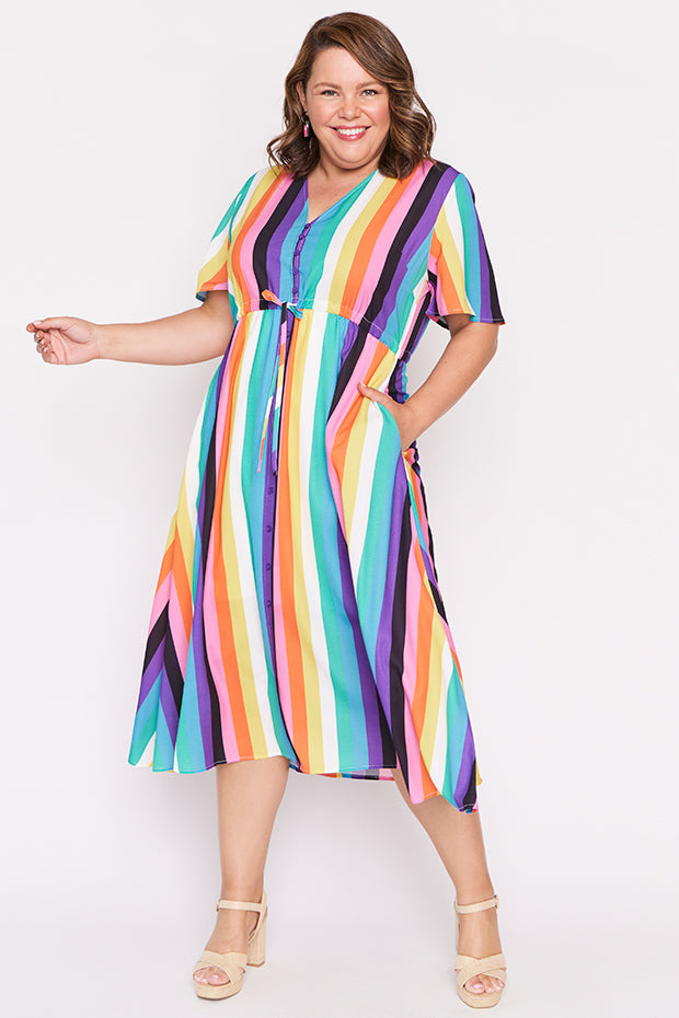 Marley Kelly Stripe Dress – Kelly Stripe midi dress
