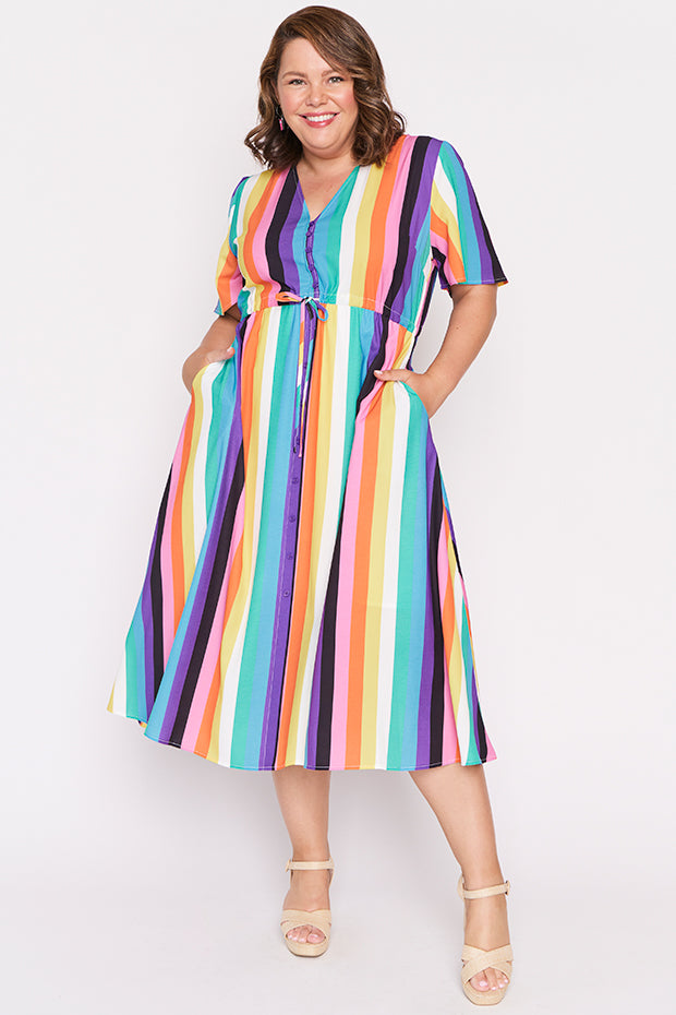 Marley Kelly Stripe Dress – Kelly Stripe midi dress