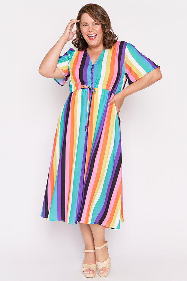 Marley Kelly Stripe Dress – Kelly Stripe midi dress