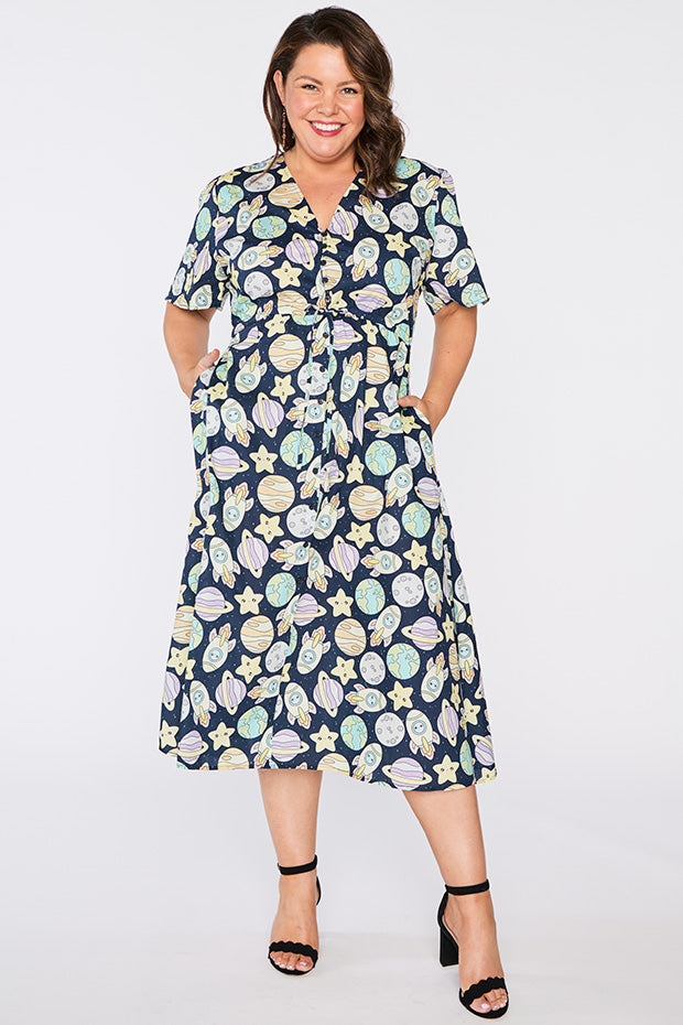 Marley Cotton Out of Space Dress – Out of Space midi dress