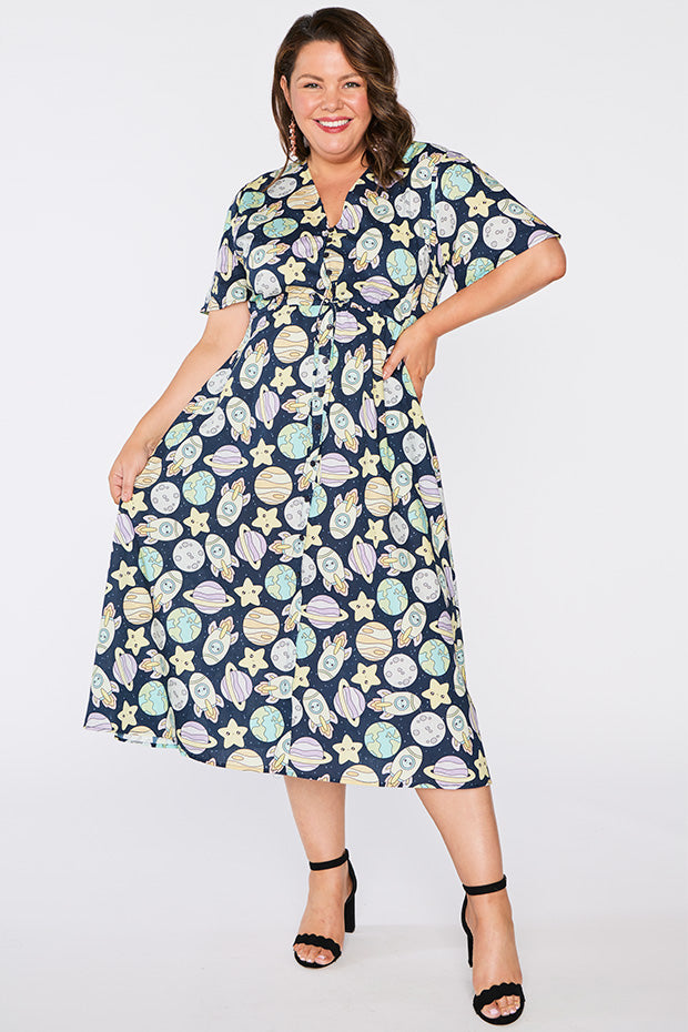 Marley Cotton Out of Space Dress – Out of Space midi dress