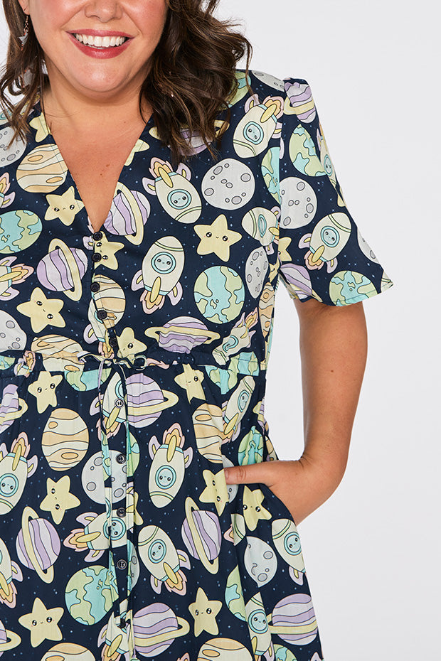Marley Cotton Out of Space Dress – Out of Space midi dress