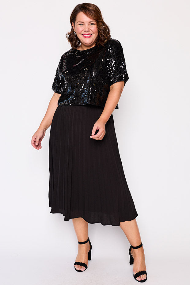 Astra Black Sequin Top – Black Sequin top