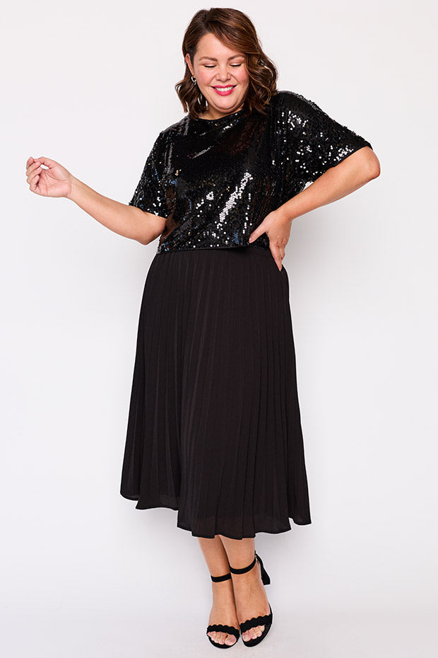 Astra Black Sequin Top – Black Sequin top