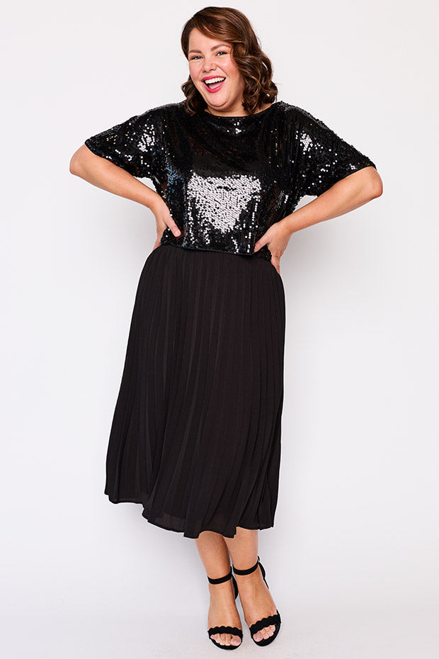 Astra Black Sequin Top – Black Sequin top