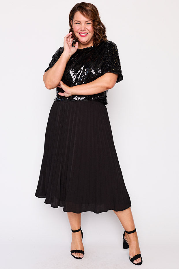 Astra Black Sequin Top – Black Sequin top