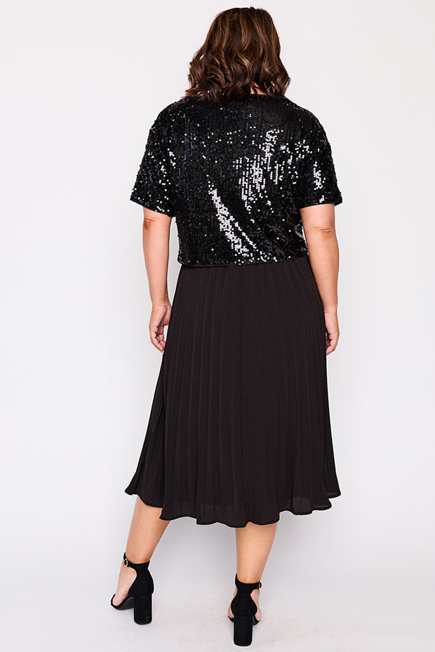 Astra Black Sequin Top – Black Sequin top